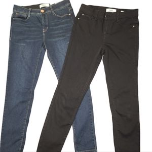 Angels Womens 360 Sculpt Skinny Mid Rise Jeans 2 Pairs Sz 6